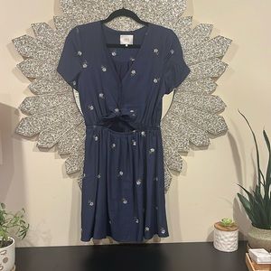 J.O.A Navy cutout mini dress